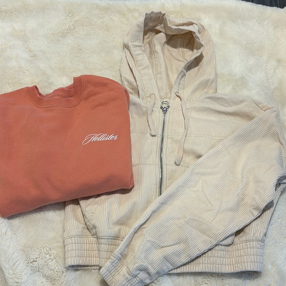 Hollister sweatshirt and jacket